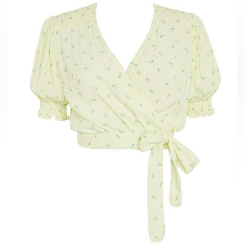 FAITHFULL THE BRAND LA COLLE‎ TOP BISSET -FLORAL PRINT, SIZE 6